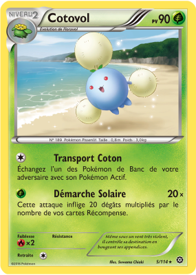 Carte Pokémon Cotovol 5/114 Rare Offensive Vapeur