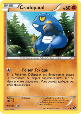 Carte Pokémon Cradopaud 58/114 Commune Offensive Vapeur
