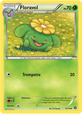 Carte Pokémon Floravol 4/114 Peu commune Offensive Vapeur