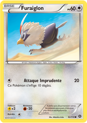 Carte Pokémon Furaiglon 92/114 Commune Offensive Vapeur