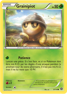 Carte Pokémon Grainipiot 9/114 Commune Offensive Vapeur