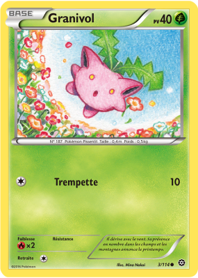 Carte Pokémon Granivol 3/114 Commune Offensive Vapeur
