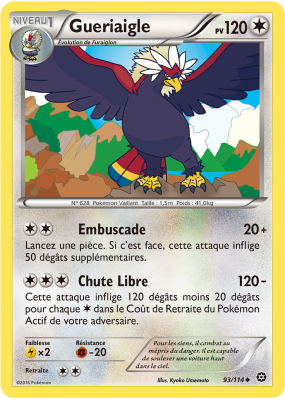 Carte Pokémon Gueriaigle 93/114 Peu commune Offensive Vapeur