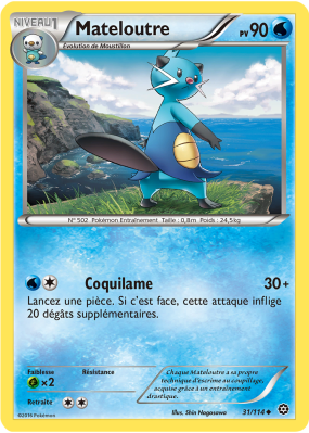Carte Pokémon Mateloutre 31/114 Peu commune Offensive Vapeur