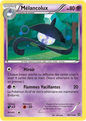Carte Pokémon Mélancolux 49/114 Peu commune Offensive Vapeur