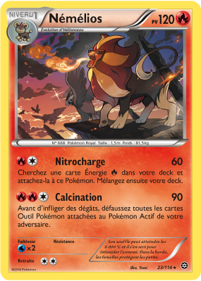 Carte Pokémon Némélios 23/114 Rare Offensive Vapeur