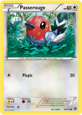 Carte Pokémon Passerouge 94/114 Commune Offensive Vapeur