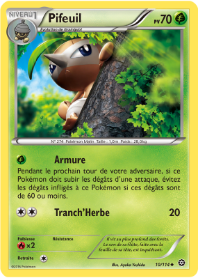 Carte Pokémon Pifeuil 10/114 Peu commune Offensive Vapeur