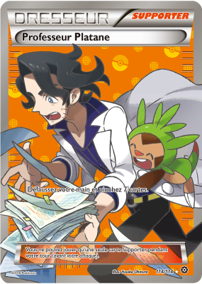Carte Pokémon Professeur Platane 114/114 Ultra Rare Offensive Vapeur