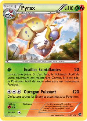Carte Pokémon Pyrax 15/114 Commune Offensive Vapeur
