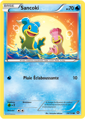 Carte Pokémon Sancoki 28/114 Commune Offensive Vapeur