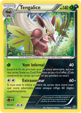 Carte Pokémon Tengalice 11/114 Rare Offensive Vapeur