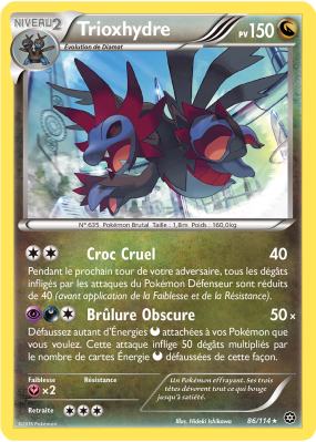 Carte Pokémon Trioxhydre 86/114 Holographique Offensive Vapeur