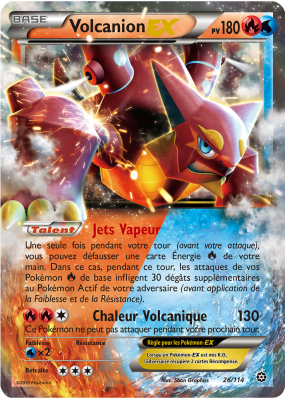 Carte Pokémon Volcanion-EX 26/114 Ultra Rare Offensive Vapeur