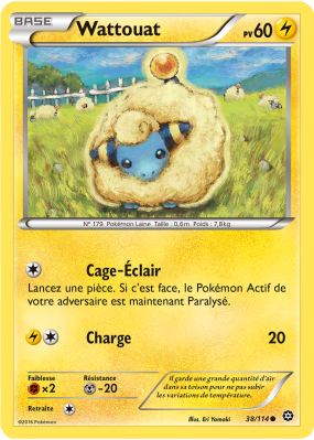 Carte Pokémon Wattouat 38/114 Commune Offensive Vapeur