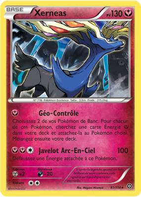 Carte Pokémon Xerneas 81/114 Rare Offensive Vapeur