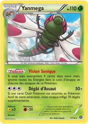 Carte Pokémon Yanmega 7/114 Rare Offensive Vapeur