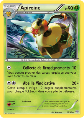 Carte Pokémon Apireine 10/98 Peu commune Origines Antiques