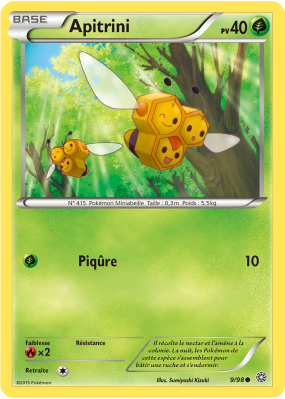 Carte Pokémon Apitrini 9/98 Commune Origines Antiques
