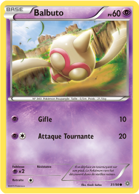 Carte Pokémon Balbuto 31/98 Commune Origines Antiques