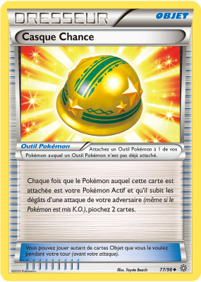 Carte Pokémon Casque Chance 77/98 Peu commune Origines Antiques