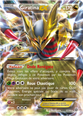Carte Pokémon Giratina-EX 57/98 Ultra Rare Origines Antiques