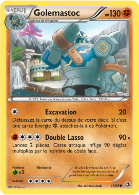 Carte Pokémon Golemastoc 41/98 Commune Origines Antiques