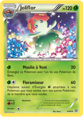 Carte Pokémon Joliflor 4/98 Peu commune Origines Antiques