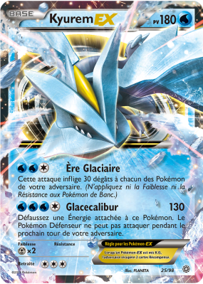 Carte Pokémon Kyurem-EX 25/98 Ultra Rare Origines Antiques