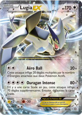 Carte Pokémon Lugia-EX 68/98 Ultra Rare Origines Antiques