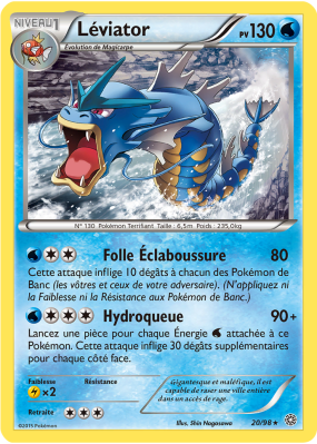 Carte Pokémon Léviator 20/98 Rare Origines Antiques
