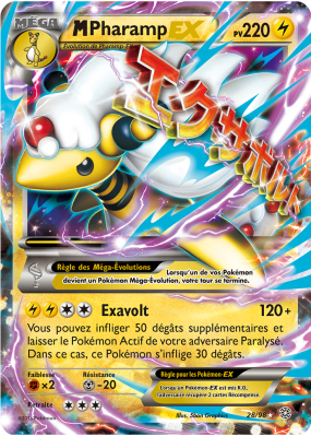 Carte Pokémon M-Pharamp-EX 28/98 Ultra Rare Origines Antiques
