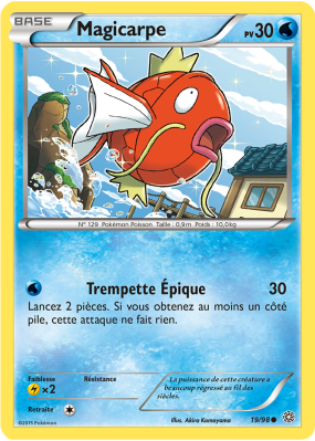 Carte Pokémon Magicarpe 19/98 Commune Origines Antiques
