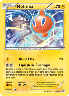 Carte Pokémon Motisma 29/98 Peu commune Origines Antiques