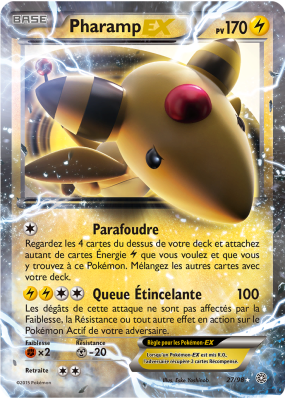 Carte Pokémon Pharamp-EX 27/98 Ultra Rare Origines Antiques