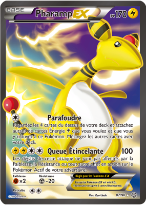 Carte Pokémon Pharamp-EX 87/98 Ultra Rare Origines Antiques