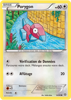 Carte Pokémon Porygon 64/98 Commune Origines Antiques