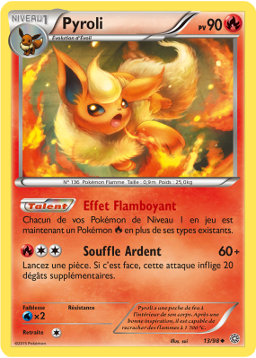 Carte Pokémon Pyroli 13/98 Peu commune Origines Antiques