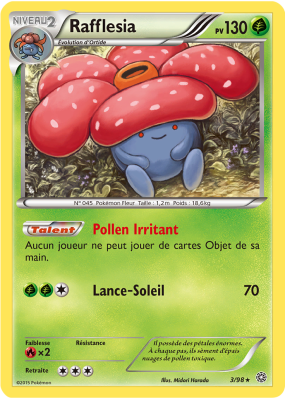 Carte Pokémon Rafflesia 3/98 Rare Origines Antiques