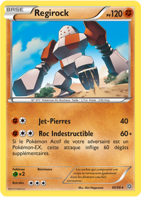 Carte Pokémon Regirock 40/98 Rare Origines Antiques