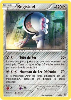 Carte Pokémon Registeel 51/98 Rare Origines Antiques