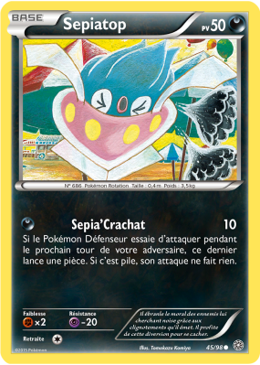 Carte Pokémon Sepiatop 45/98 Commune Origines Antiques