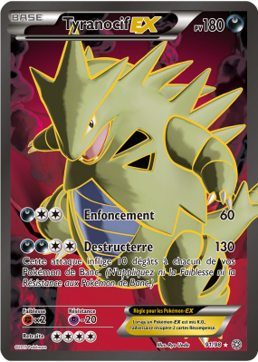 Carte Pokémon Tyranocif-EX 91/98 Ultra Rare Origines Antiques
