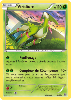 Carte Pokémon Viridium 12/98 Holographique Origines Antiques