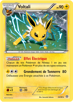 Carte Pokémon Voltali 26/98 Holographique Origines Antiques