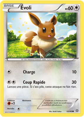 Carte Pokémon Évoli 63/98 Commune Origines Antiques