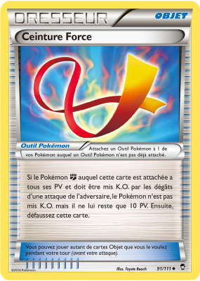 Carte Pokémon Ceinture Force 91/111 Peu commune Poings Furieux