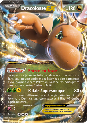 Carte Pokémon Dracolosse-EX 74/111 Ultra Rare Poings Furieux