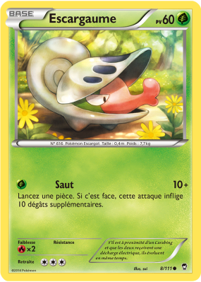 Carte Pokémon Escargaume 8/111 Commune Poings Furieux