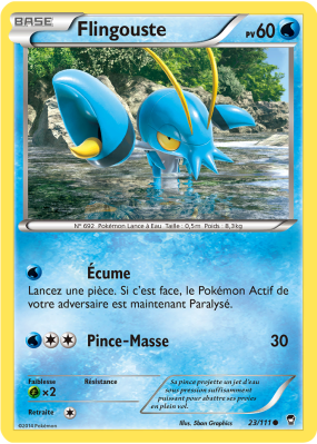 Carte Pokémon Flingouste 23/111 Commune Poings Furieux